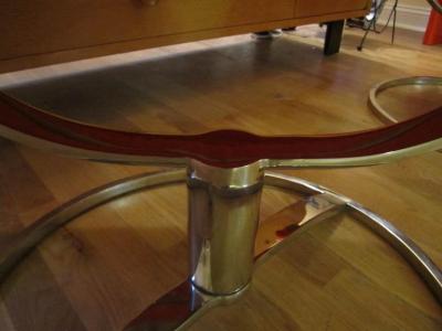 Steelcase Co Chrome Steelcase Swivel Lounge Chairs Mid Century Orange Mohair