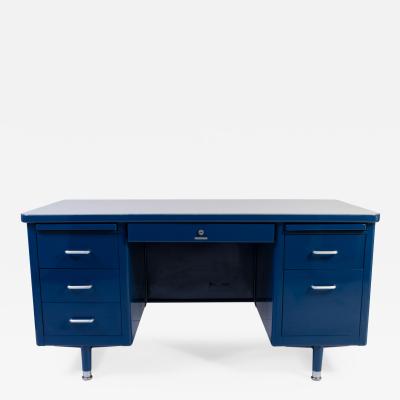 Steelcase Co Marine Blue Steelcase Tanker Desk