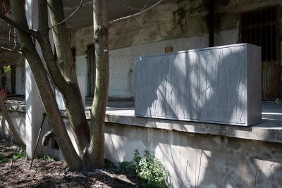 Stefan Buxbaum FOREST COAT cast concrete cabinet