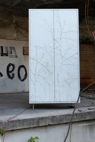 Stefan Buxbaum FOREST SPRING cast concrete tall cabinet