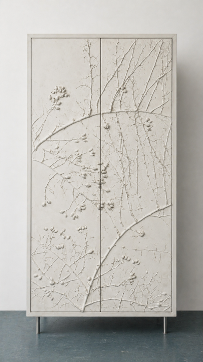 Stefan Buxbaum WILDE ROSE tall concrete cabinet