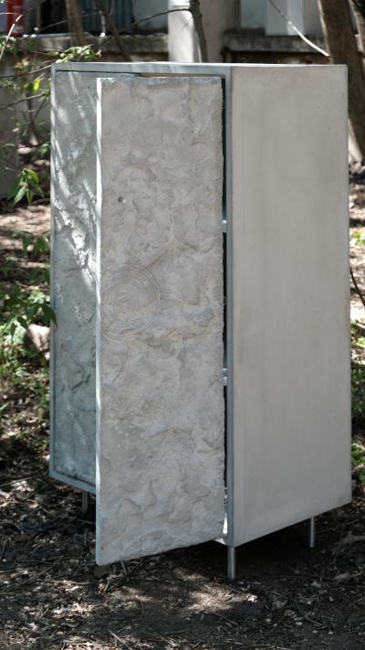 Stefan Buxbaum WISDOM STONE AT HOME cast concrete cabinet