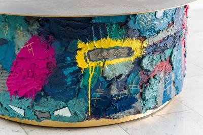 Stefan Rurak Concrete and Steel Low Table No 9 USA