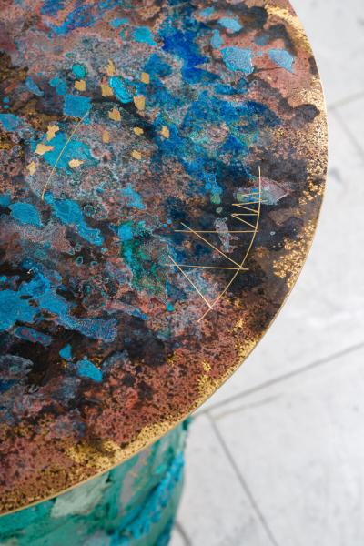 Stefan Rurak Stefan Rurak Action Series Concrete and Brass Occasional Table USA 2023