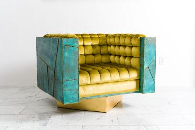 Stefan Rurak Stefan Rurak Patchwork Brass Club Chairs USA 2022
