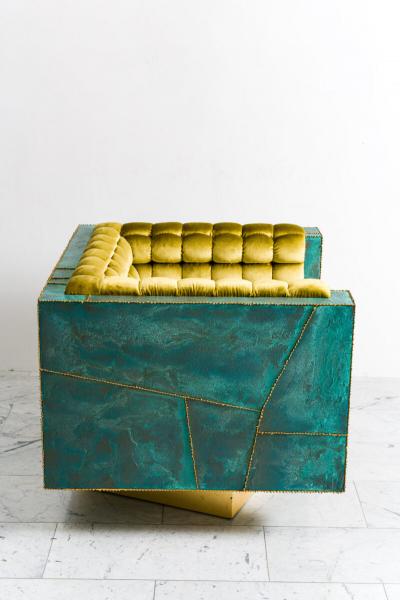 Stefan Rurak Stefan Rurak Patchwork Brass Club Chairs USA 2022