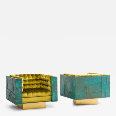 Stefan Rurak Stefan Rurak Patchwork Brass Club Chairs USA 2022