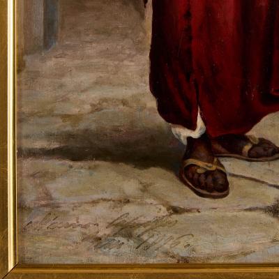 Stefano Ussi The Algerian an Orientalist Oil Painting by Stefano Ussi