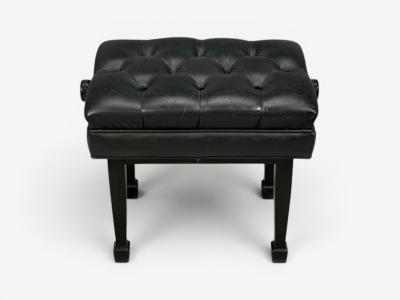 Steinway and Sons Adjustable Piano Bench Ebonized Wood Leather 2010s
