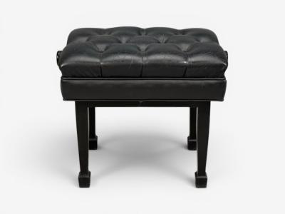 Steinway and Sons Adjustable Piano Bench Ebonized Wood Leather 2010s