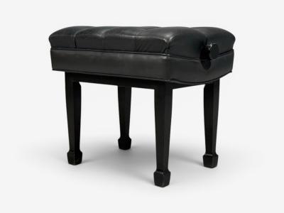 Steinway and Sons Adjustable Piano Bench Ebonized Wood Leather 2010s