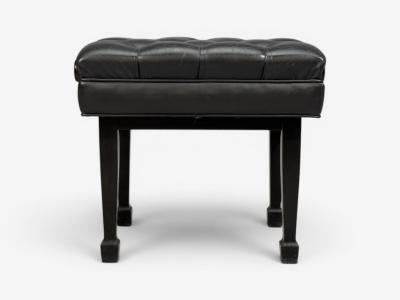 Steinway and Sons Adjustable Piano Bench Ebonized Wood Leather 2010s