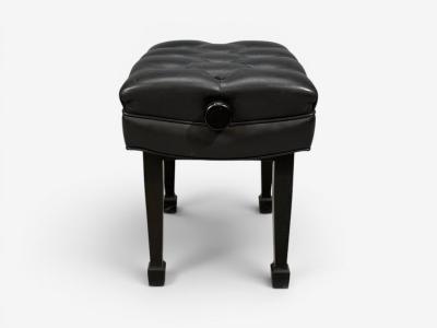 Steinway and Sons Adjustable Piano Bench Ebonized Wood Leather 2010s
