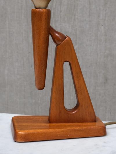 Steneby Hemsl jdsf rening Sculptural Steneby Hemsl jdsf rening Table Lamp in Teak Swedish Modern 1950s