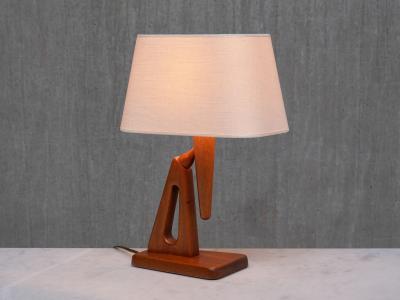 Steneby Hemsl jdsf rening Sculptural Steneby Hemsl jdsf rening Table Lamp in Teak Swedish Modern 1950s