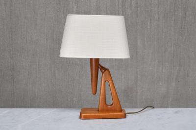 Steneby Hemsl jdsf rening Sculptural Steneby Hemsl jdsf rening Table Lamp in Teak Swedish Modern 1950s