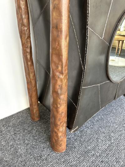 Stephane Ducatteau Brutalist Cabinet Steel and Copper by St phane Ducatteau France 2000