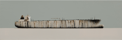 Stephane Joannes Tanker 5 coque blanche fond bleu vers droite 2025