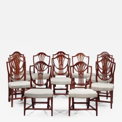 Stephen Badlam Matched Set of Twelve Federal Side Chairs attributed to Stephen Badlam