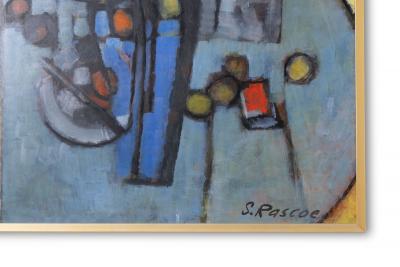 Stephen Thomas Rascoe Abstract Still Life Oil on Board by Stephen Thomas Rascoe