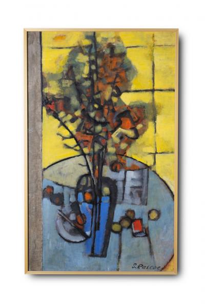 Stephen Thomas Rascoe Abstract Still Life Oil on Board by Stephen Thomas Rascoe