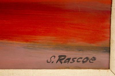 Stephen Thomas Rascoe Stephen Thomas Rascoe Abstract Landscape Painting 1970s Sierra Madre Texas Art