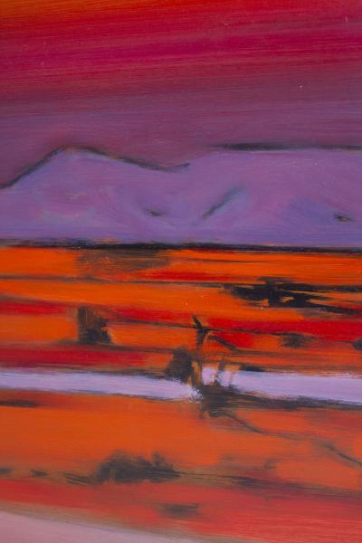 Stephen Thomas Rascoe Stephen Thomas Rascoe Abstract Landscape Painting 1970s Sierra Madre Texas Art