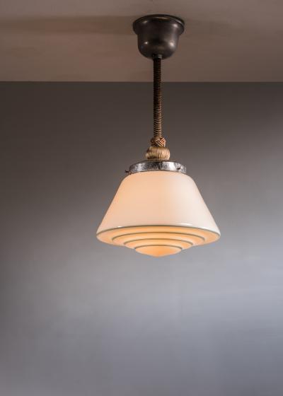 Stepped glass pendant