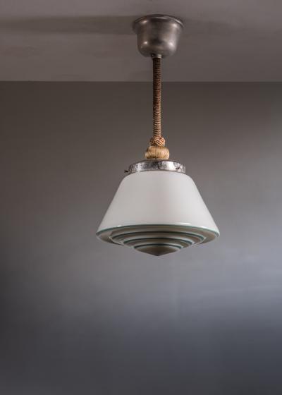 Stepped glass pendant