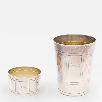 Sterling Baby Cup and Napkin Ring France circa 1930