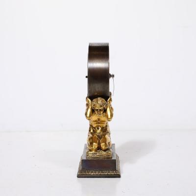 Sterling Bronze Co New York Neoclassical Gilt Bronze Mantlepiece Clock by Sterling Bronze Co 