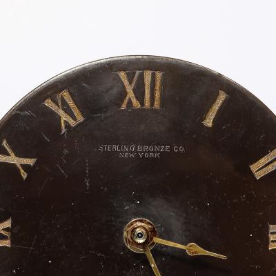 Sterling Bronze Co New York Neoclassical Gilt Bronze Mantlepiece Clock by Sterling Bronze Co 