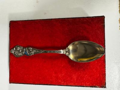 Sterling Silver 6 Floral Etched Spoon