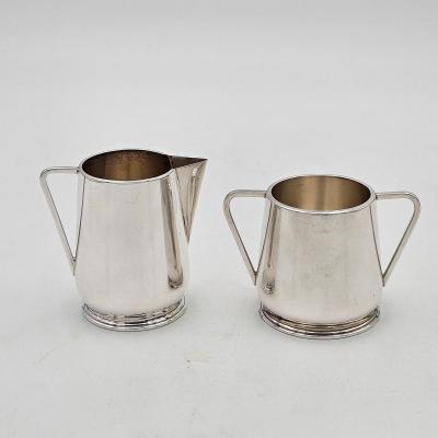 Sterling Silver Cream Sugar U S A circa 1930