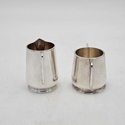 Sterling Silver Cream Sugar U S A circa 1930