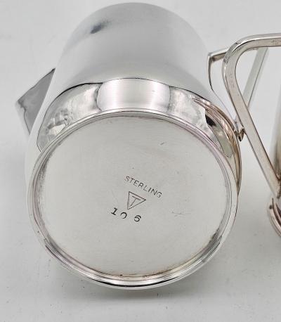 Sterling Silver Cream Sugar U S A circa 1930