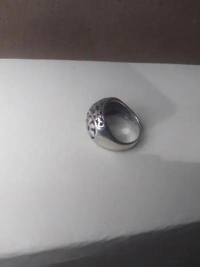 Sterling Silver Dome Shaped Filligree Ring size 6