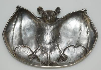 Sterling Silver Flying Bat Vide Poche Trinket Tray