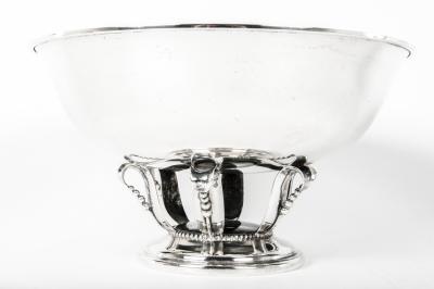 Sterling Silver Mid Century Footed Center Piece with Two Candlesticks