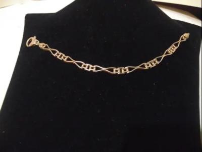 Sterling Silver Pierced Filligree 7 Link Bracelet