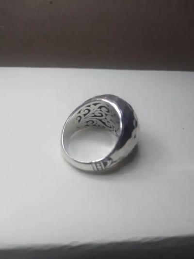 Sterling Silver Ring with Hammered Finish size 8