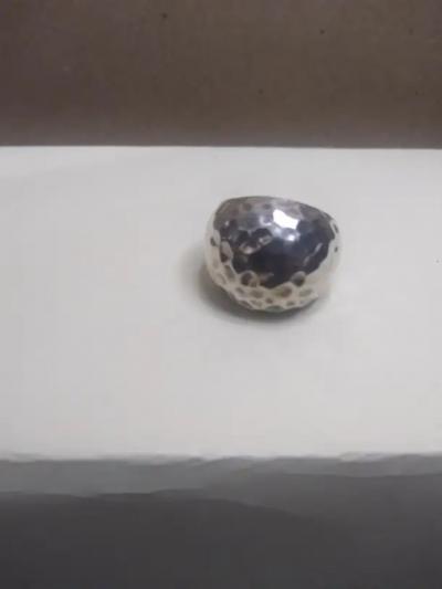 Sterling Silver Ring with Hammered Finish size 8