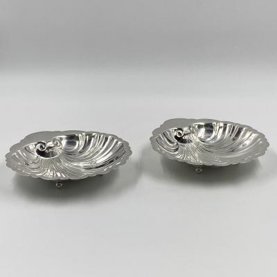 Sterling Silver Shell Dishes A Pair