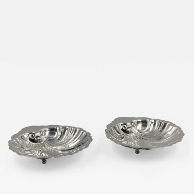 Sterling Silver Shell Dishes A Pair