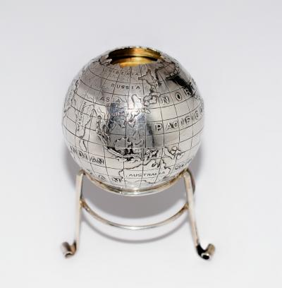 Sterling Silver World Globe Compass