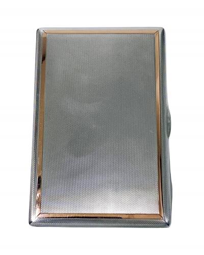 Sterling Silver and Gold Cigarette or Card Case London 1960 Padgett and Braham