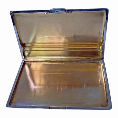 Sterling Silver and Gold Cigarette or Card Case London 1960 Padgett and Braham