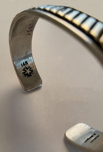 Sterling and gold bracelet by B Morgan Bruce Morgan