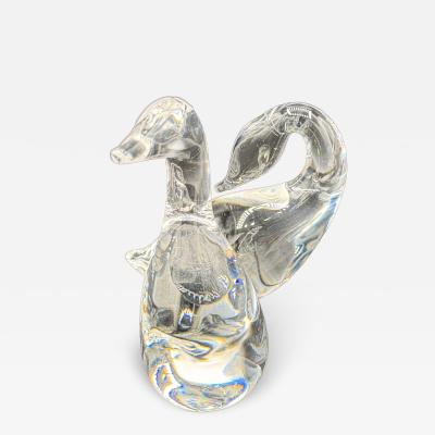 Steuben Glass Goose Gander by Lloyd Atkins 2 Pcs