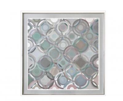 Stevan Kissel Framed Abstract Geometric Gouache on Paper by Stevan Kissel